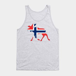 Norway Flag in a Moose scandinavian elk Tank Top